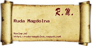 Ruda Magdolna névjegykártya
