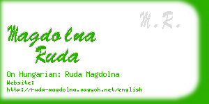 magdolna ruda business card